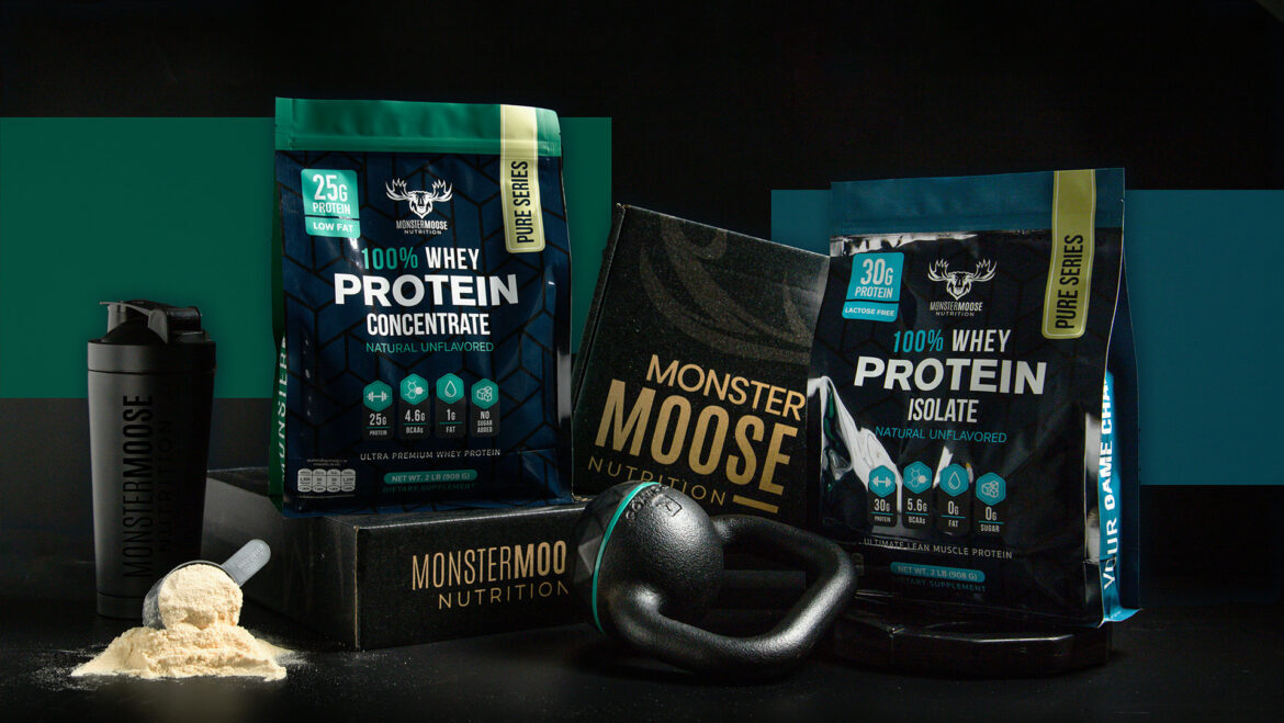 Monster Moose Whey Protein Products มอนสเตอร์ มูส โปรตีนที่คลีนที่สุด ปราศจากน้ำตาล มีโปรตีนและแคลเซียมสูง ไขมันต่ำที่สุด